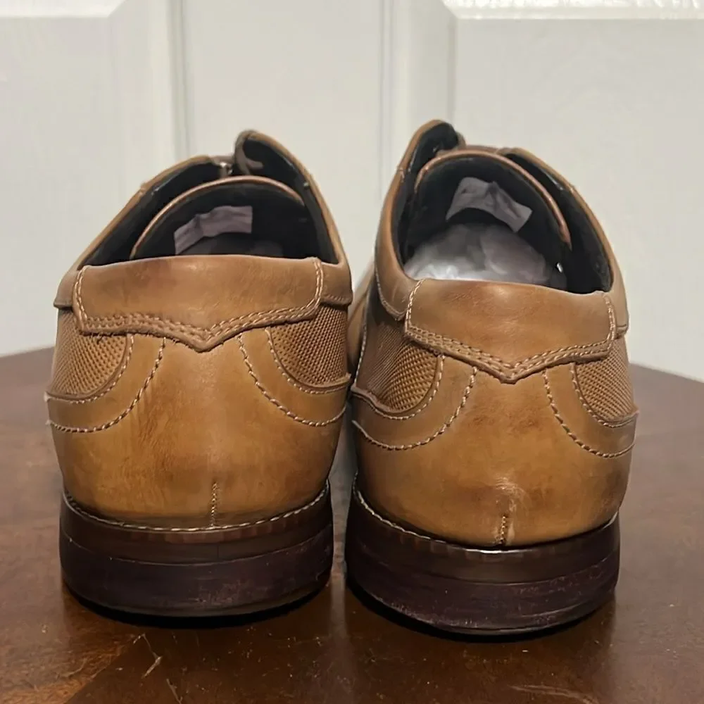 🔥🔥‎ ROCKPORT Simon Cap Toe Oxford Cognac Leather Dress Shoes - Men Sz 12 - EUC